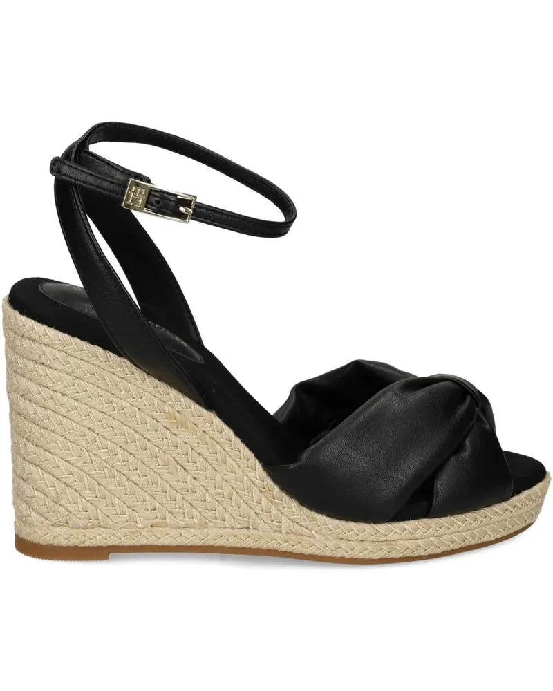 Tommy Hilfiger knot-detail wedge sandals - Schwarz Schwarz