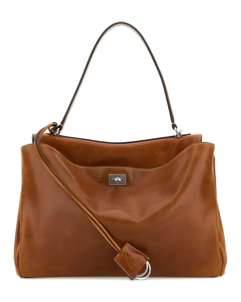 Balenciaga Mittelgroße Rodeo Handtasche - Nude Nude