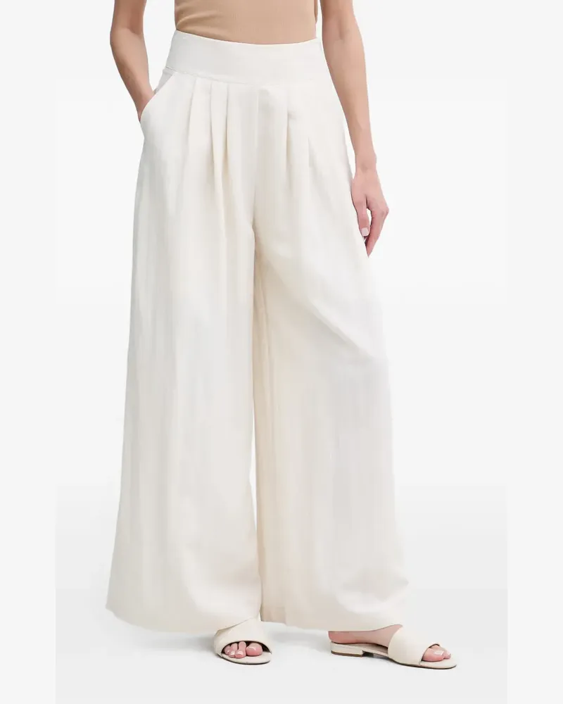 Sisley pleated palazzo pants - Nude Nude