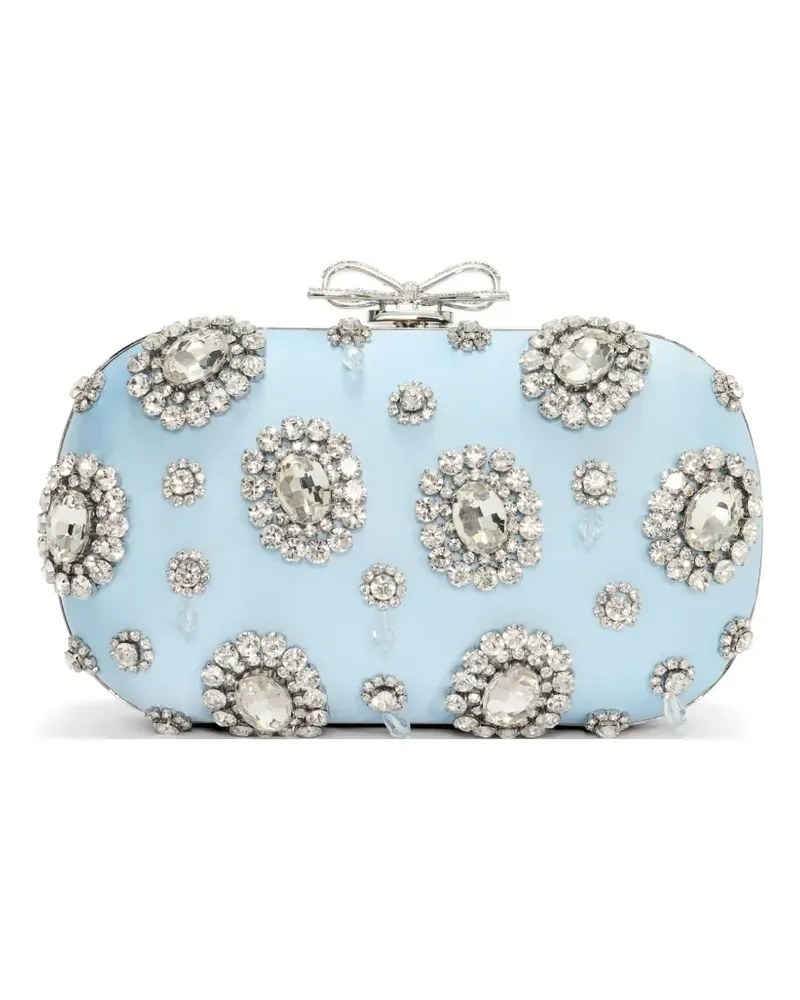 Self-Portrait embellished clutch bag - Blau Blau