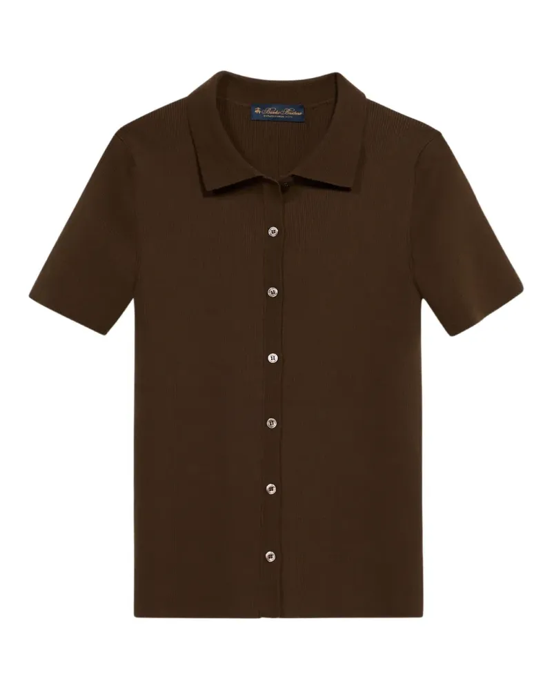 Brooks Brothers Geripptes T-Shirt - Braun Braun