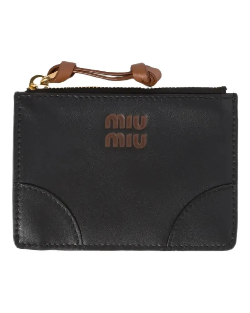 Miu Miu logo-detail zip-fastening wallet - Schwarz Schwarz