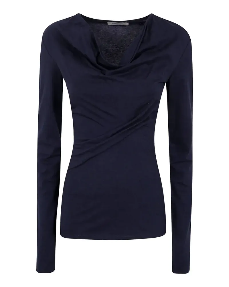Paloma Wool Junco cowl-neck draped top - Blau Blau