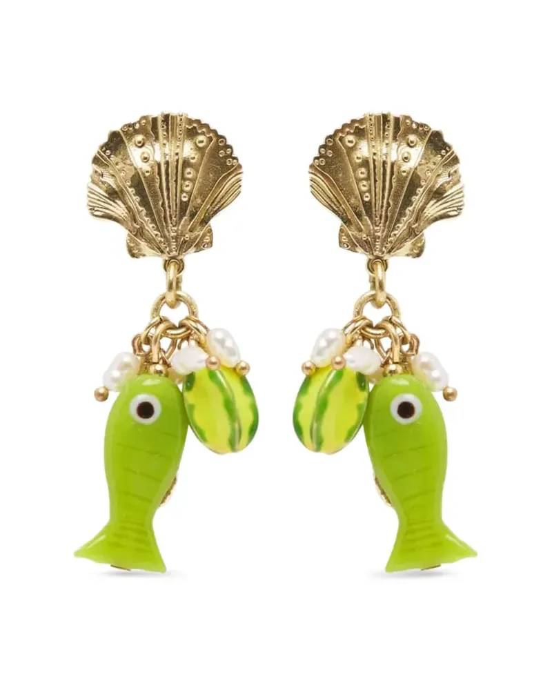 ALEMAIS Shell Fish Bijoux Ohrringe - Gold Gold