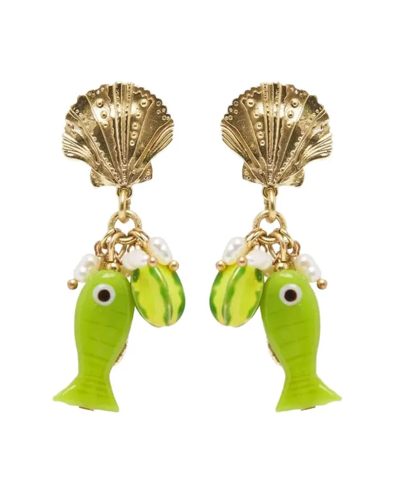ALEMAIS Shell Fish Bijoux Ohrringe - Gold Gold
