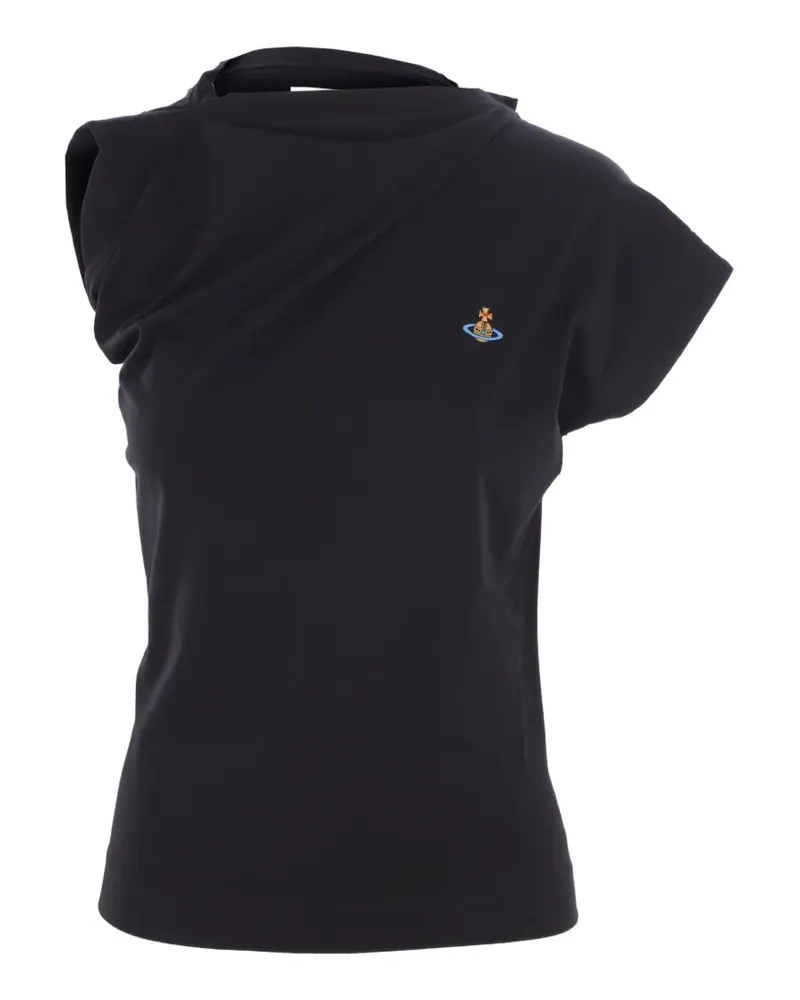 Vivienne Westwood logo-embroidered T-shirt - Schwarz Schwarz