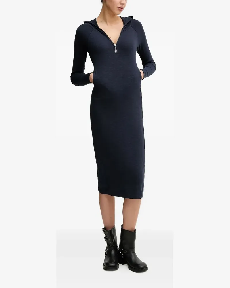 G-STAR RAW Kapuzen-Midikleid mit Reißverschluss - Blau Blau