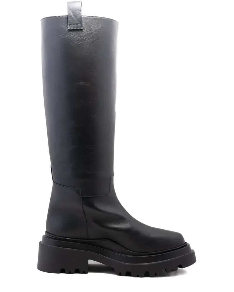PLAN C Stiefel mit Plateau - Schwarz Schwarz