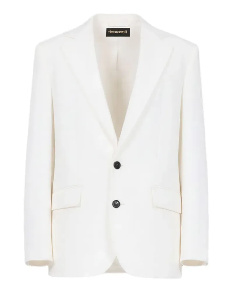 Roberto Cavalli Einreihiger Blazer - Weiß Weiß