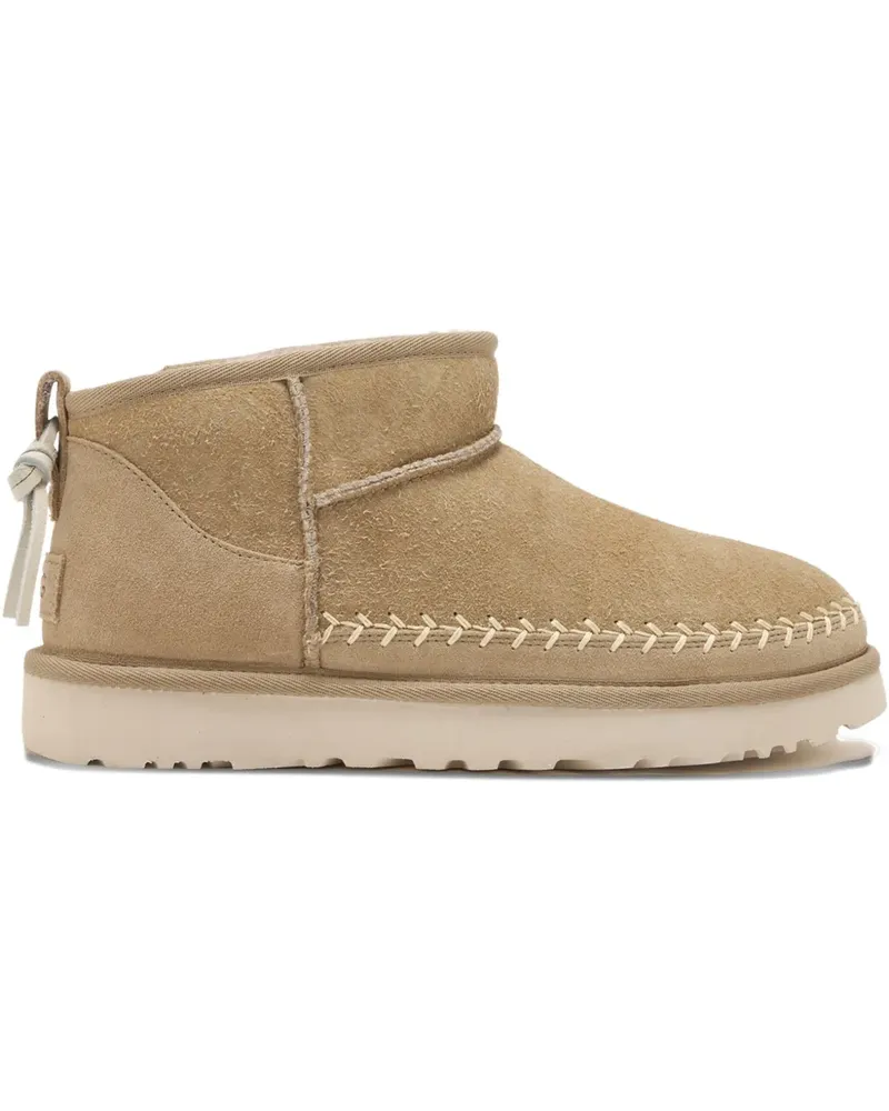 UGG stitched-trim suede boots - Nude Nude