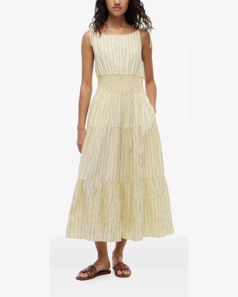 Tommy Hilfiger striped tiered midi dress - Gelb Gelb