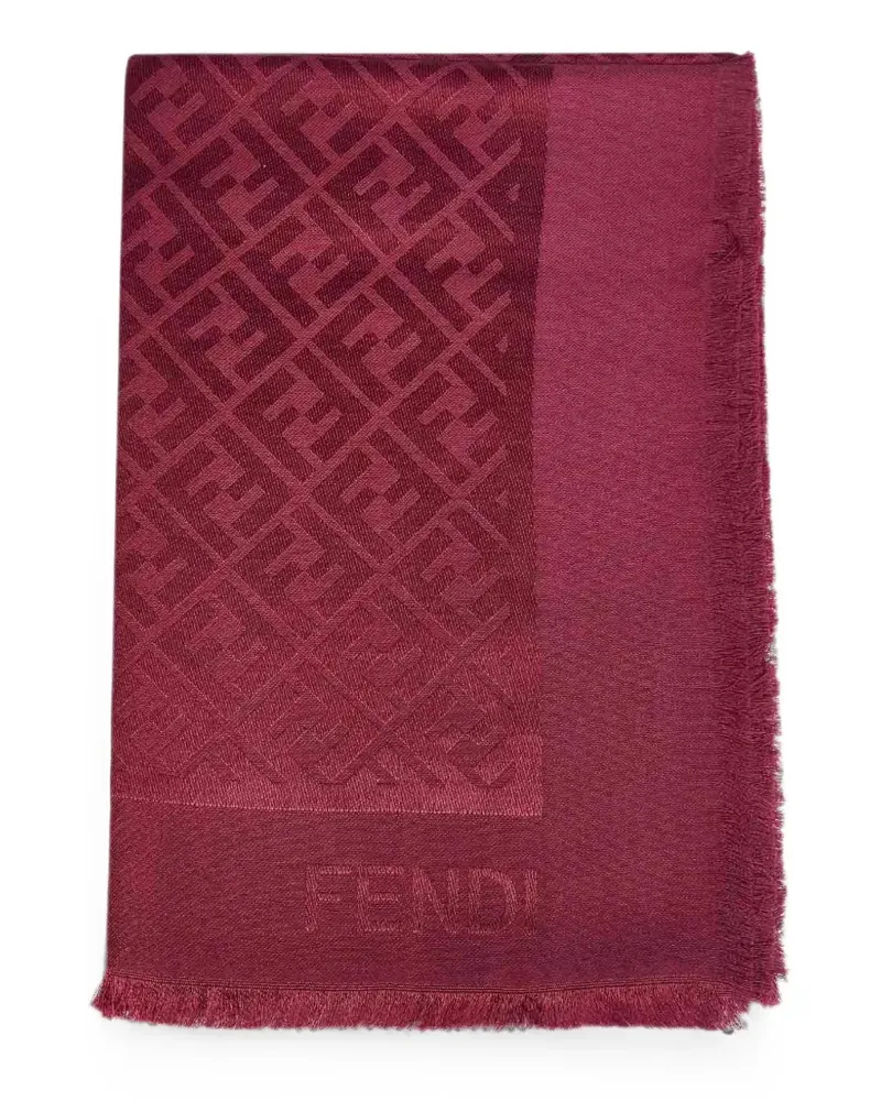 Fendi Schal aus FF-Jacquard - Rot Rot