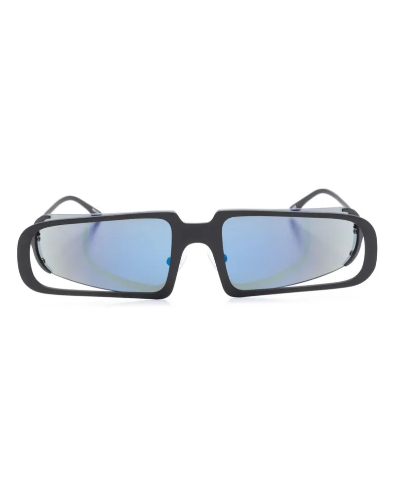 Henrik Vibskov Link Sonnenbrille mit eckigem Gestell - Blau Blau