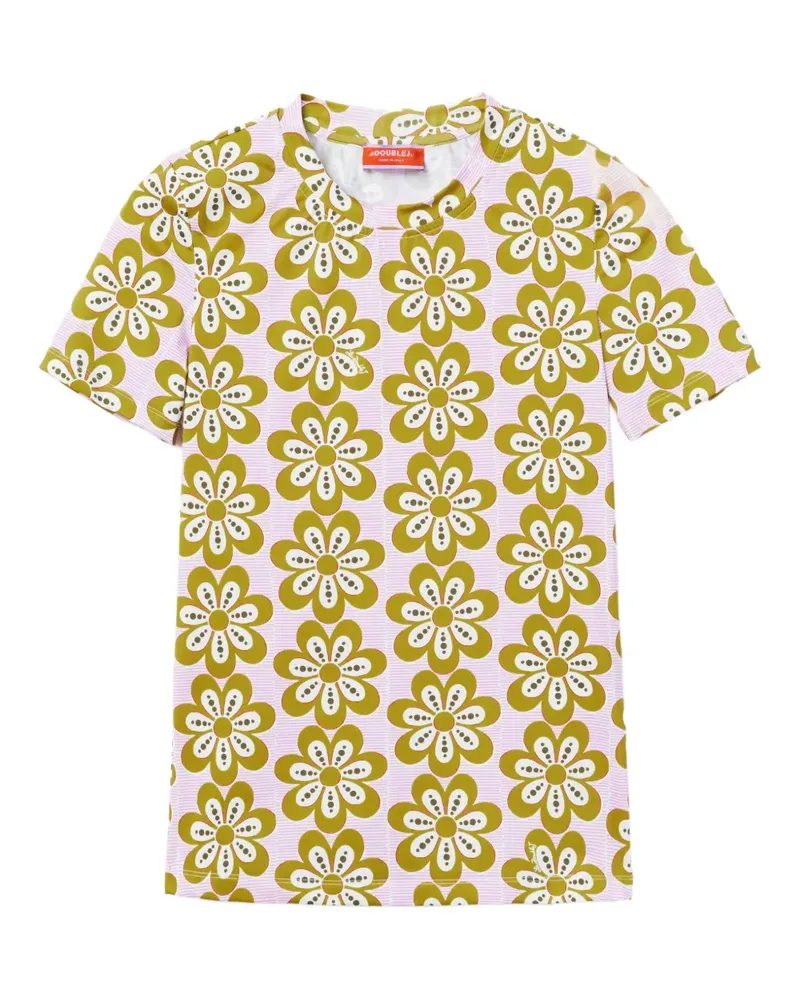 La DoubleJ T-Shirt mit Blumen-Print - Rosa Rosa