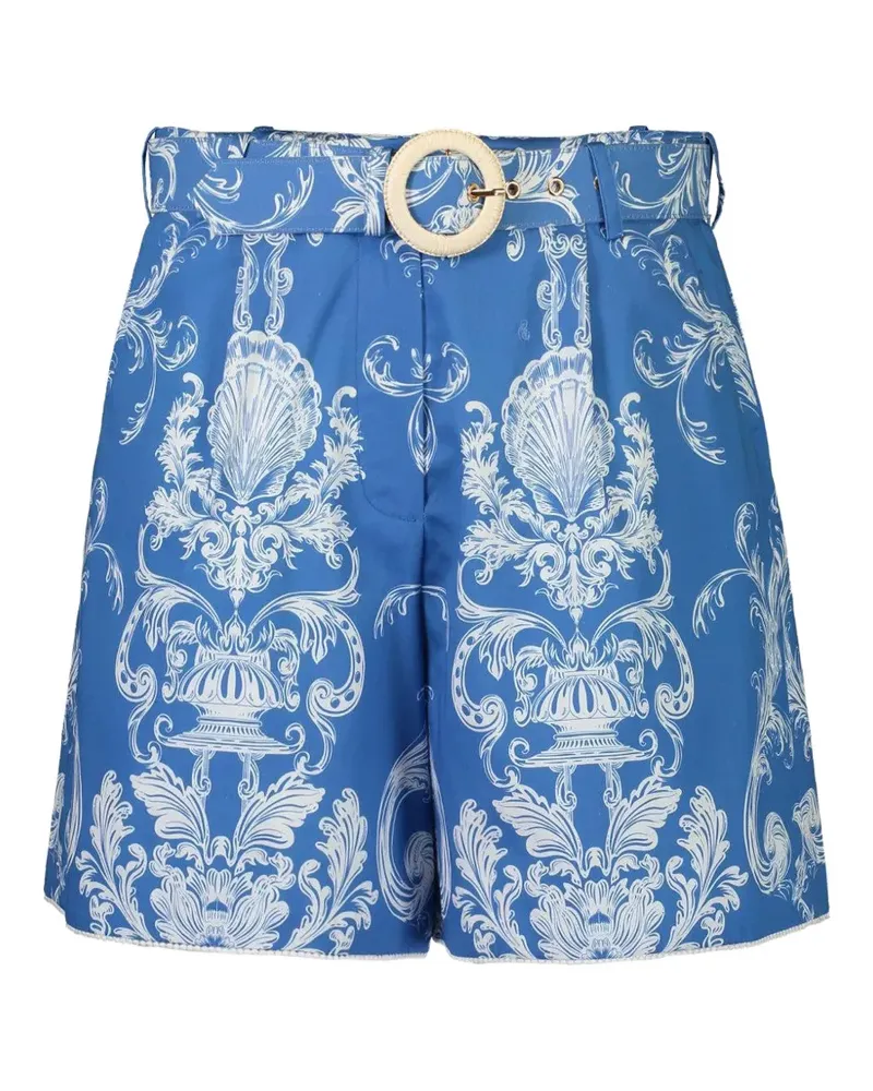 Borgo De Nor Gwen Shorts mit Barocco-Print - Blau Blau