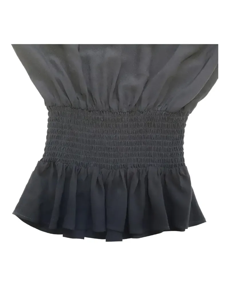 Maje Shirred tie top - Schwarz Schwarz