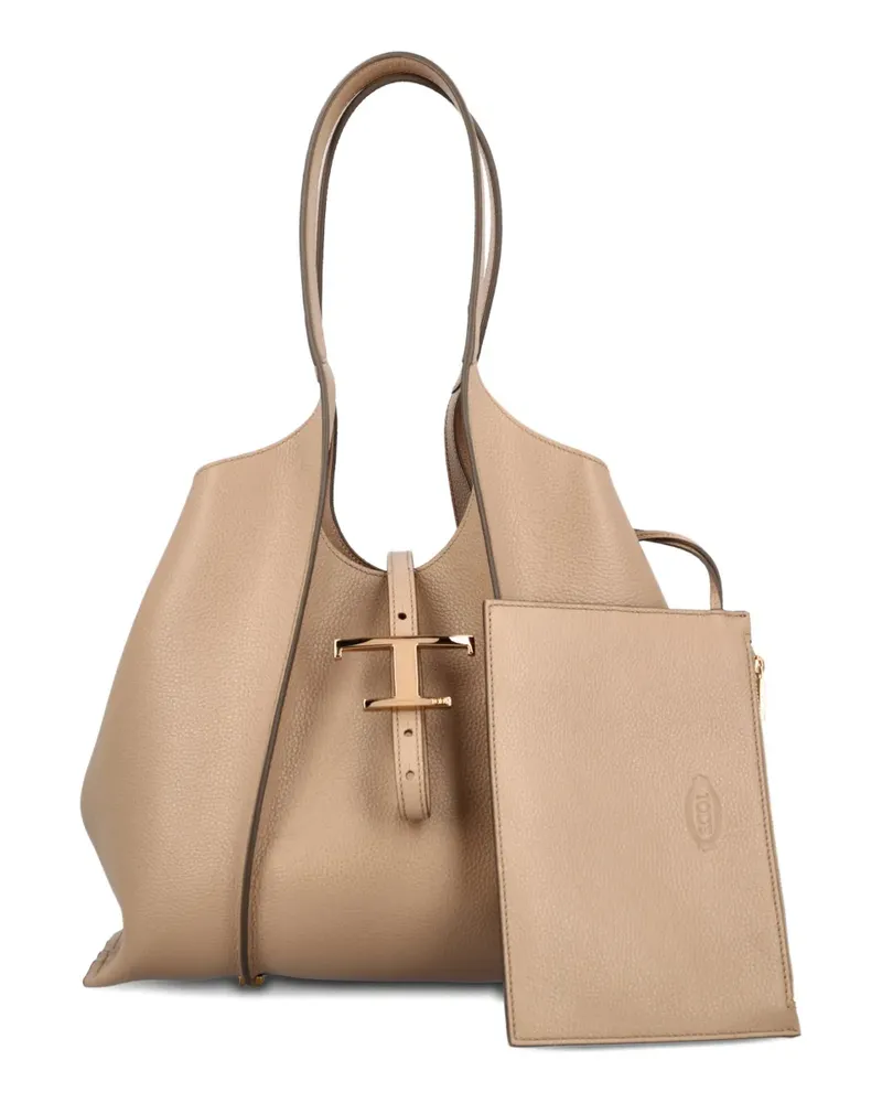 TOD'S medium T Timeless tote bag - Nude Nude