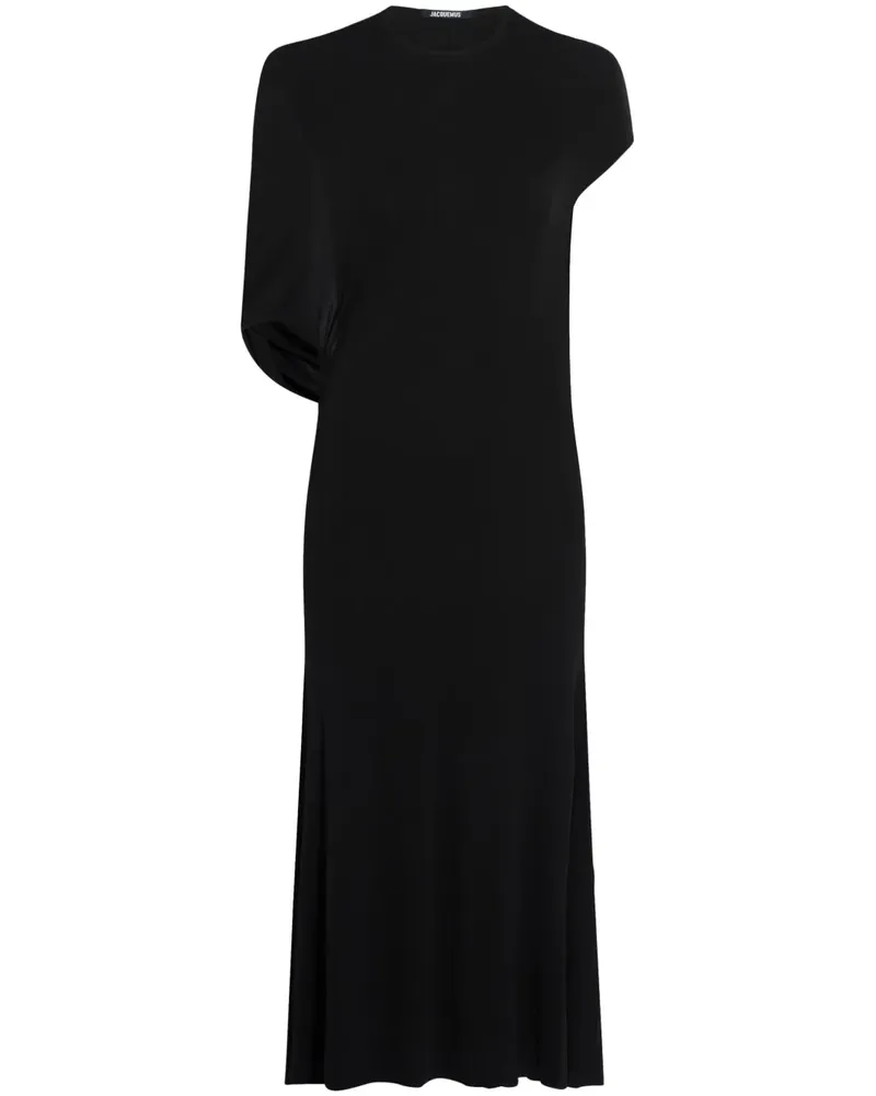 Jacquemus La Salerno Midikleid - Schwarz Schwarz