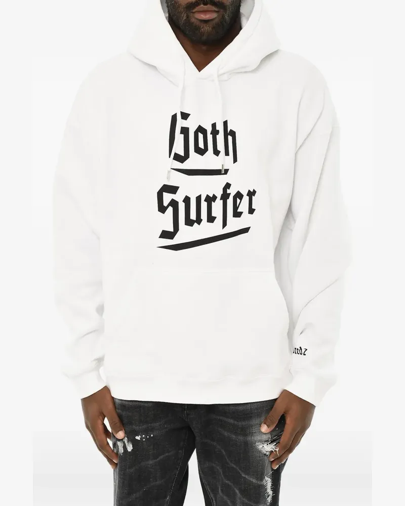 Dsquared2 lettering-print hoodie - Weiß Weiß