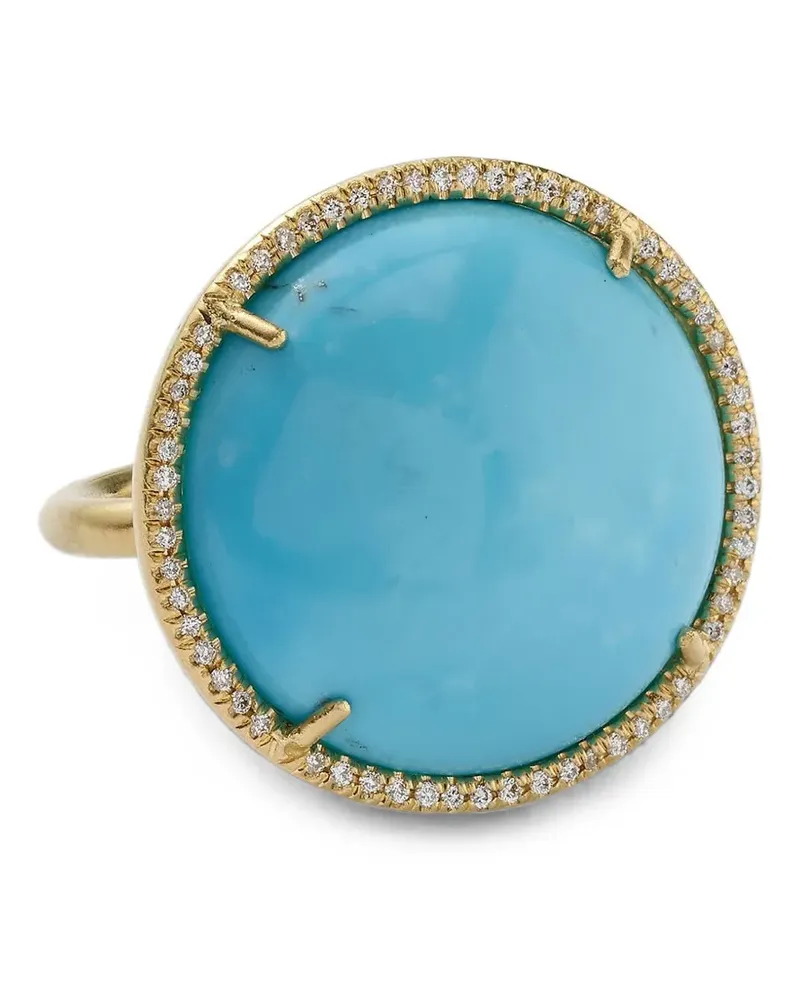 Irene Neuwirth Cassic turquoise and diamond ring - Gold Gold