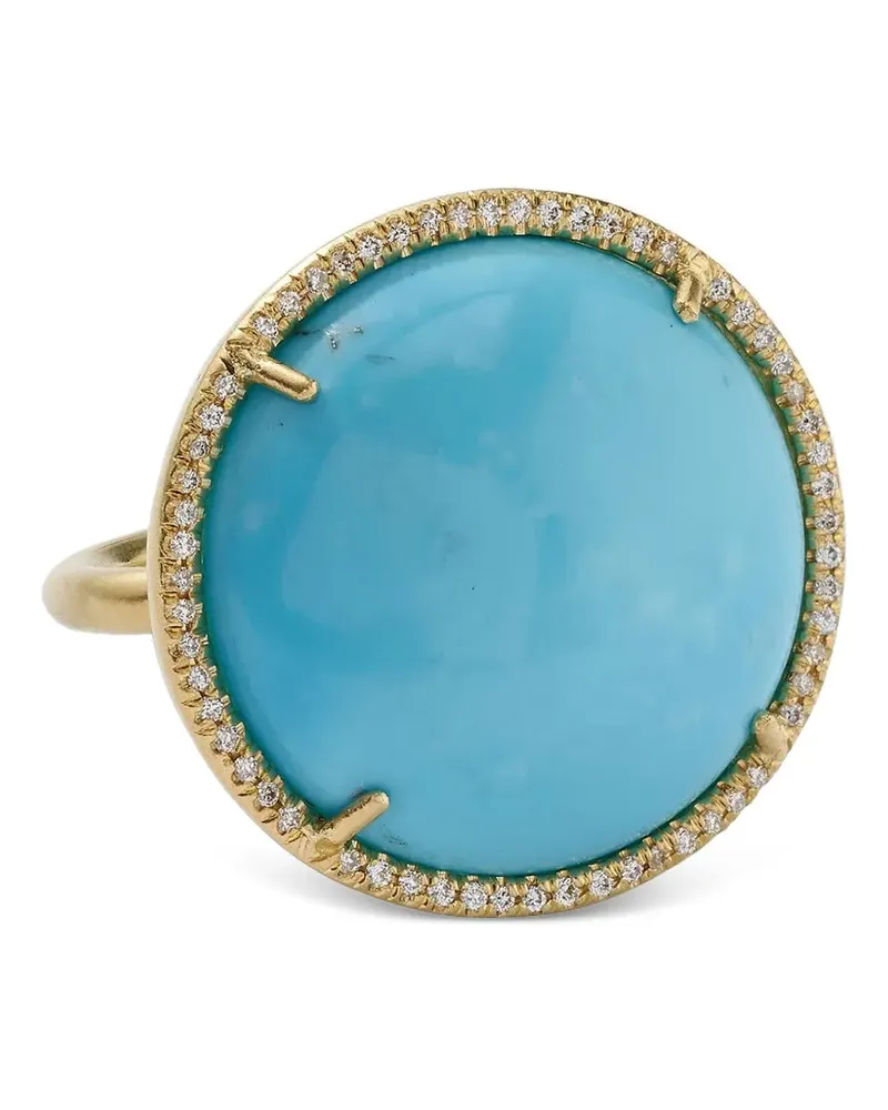 Irene Neuwirth Classic Ring mit Türkis und Diamant - Gold Gold