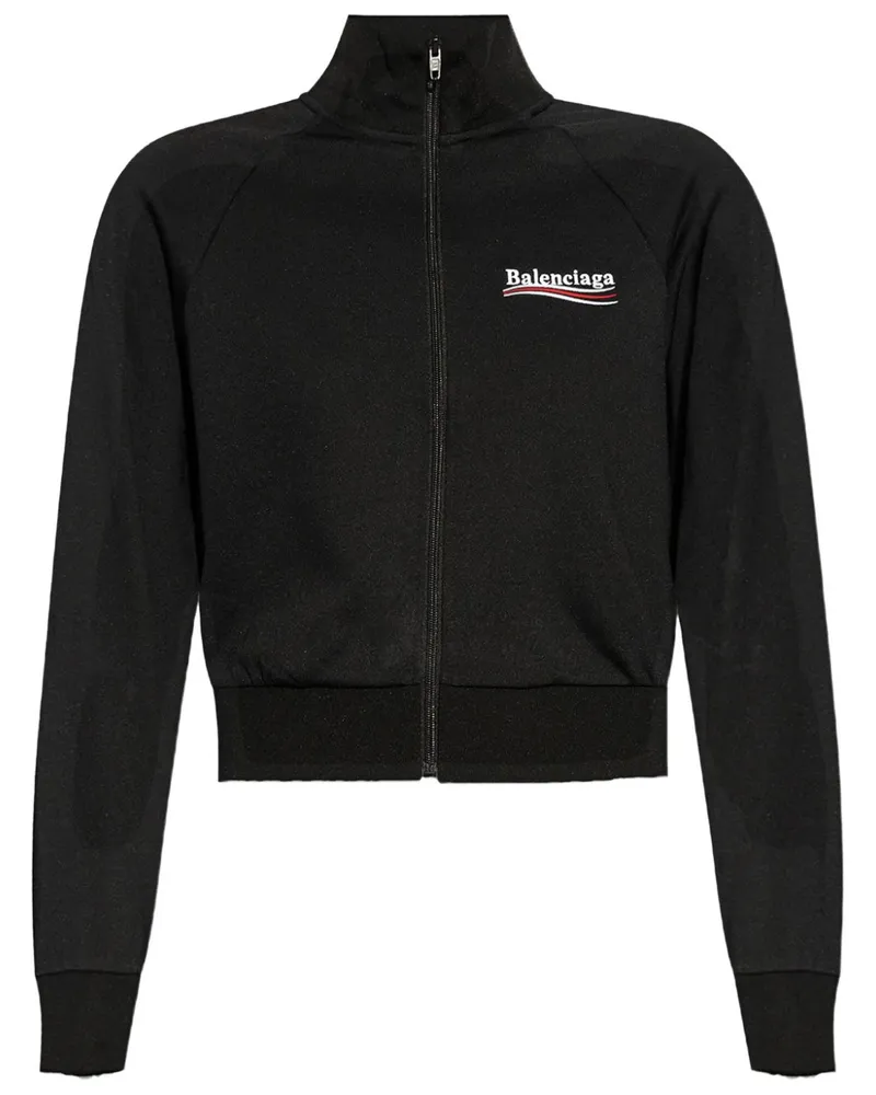 Balenciaga Sweatshirt mit Logo-Stickerei - Schwarz Schwarz