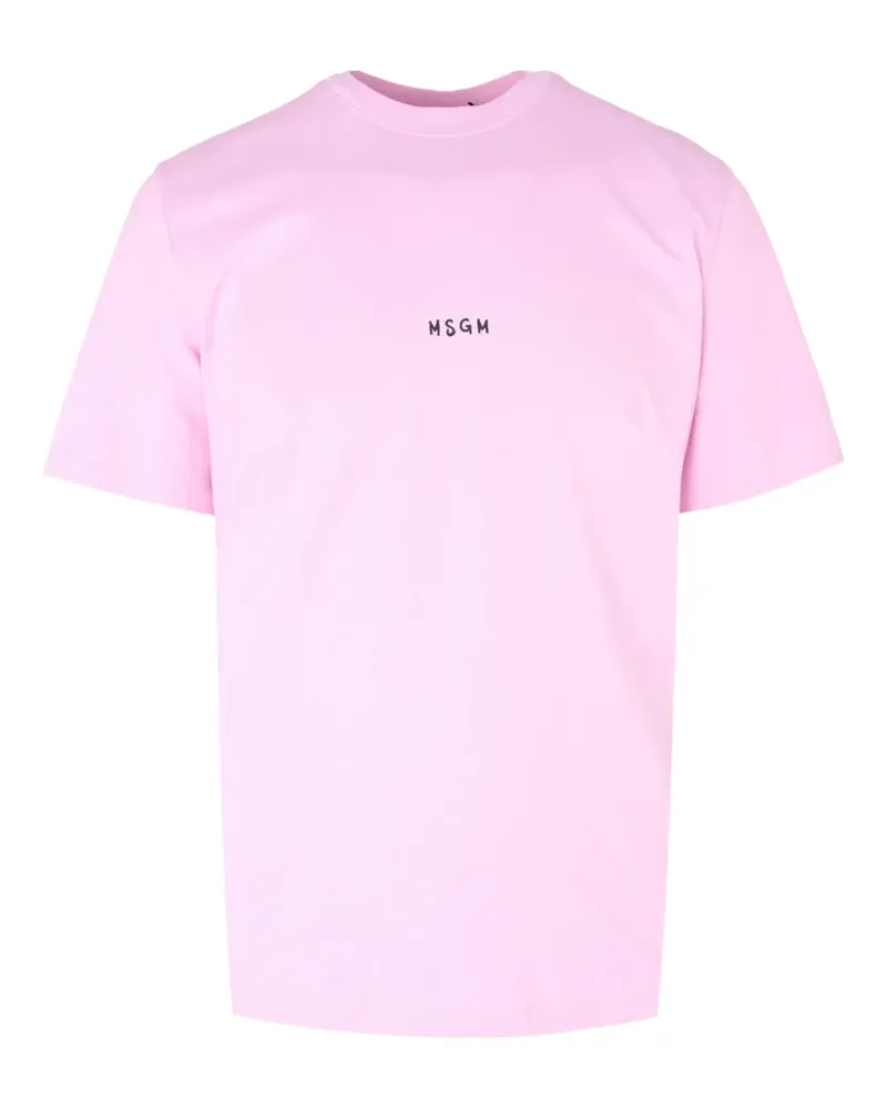 MSGM T-Shirt mit Logo - Rosa Rosa