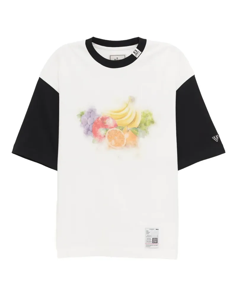 MIHARAYASUHIRO T-Shirt mit Früchte-Print - Weiß Weiß