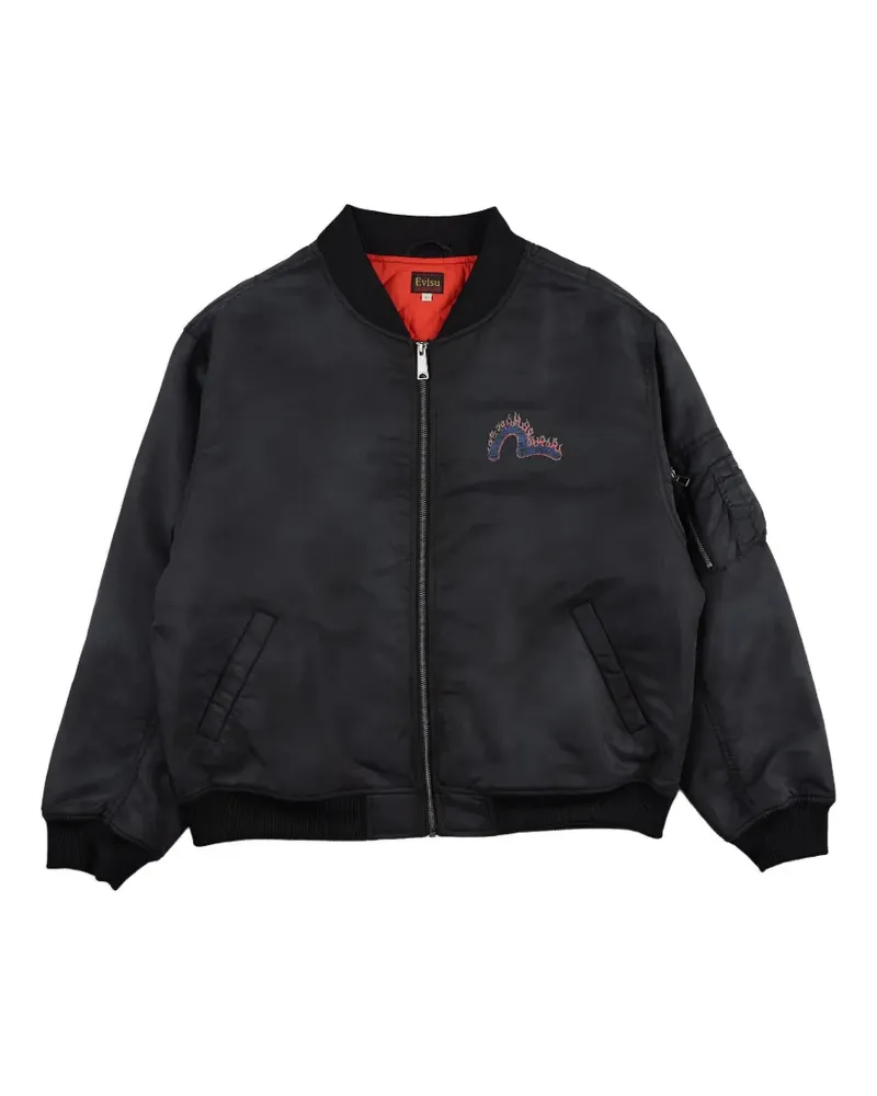 Evisu 3M Thinsulate Insulated Fire Daicock MA-1 Bomberjacke - Schwarz Schwarz