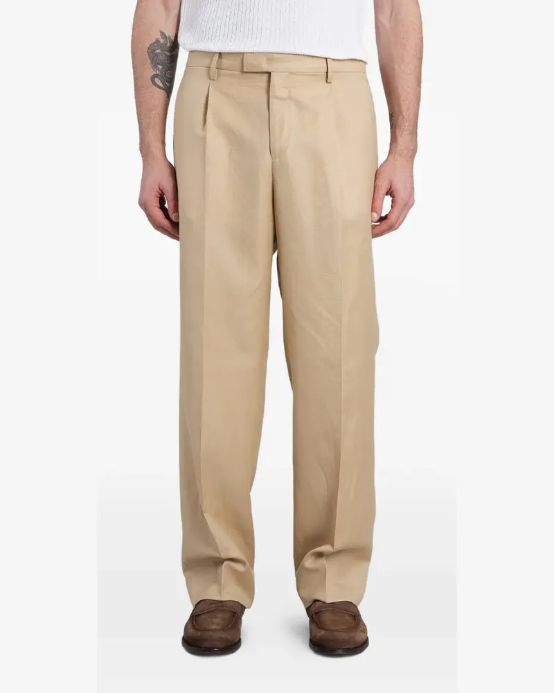 Briglia 1949 pleated straight-leg trousers - Nude Nude