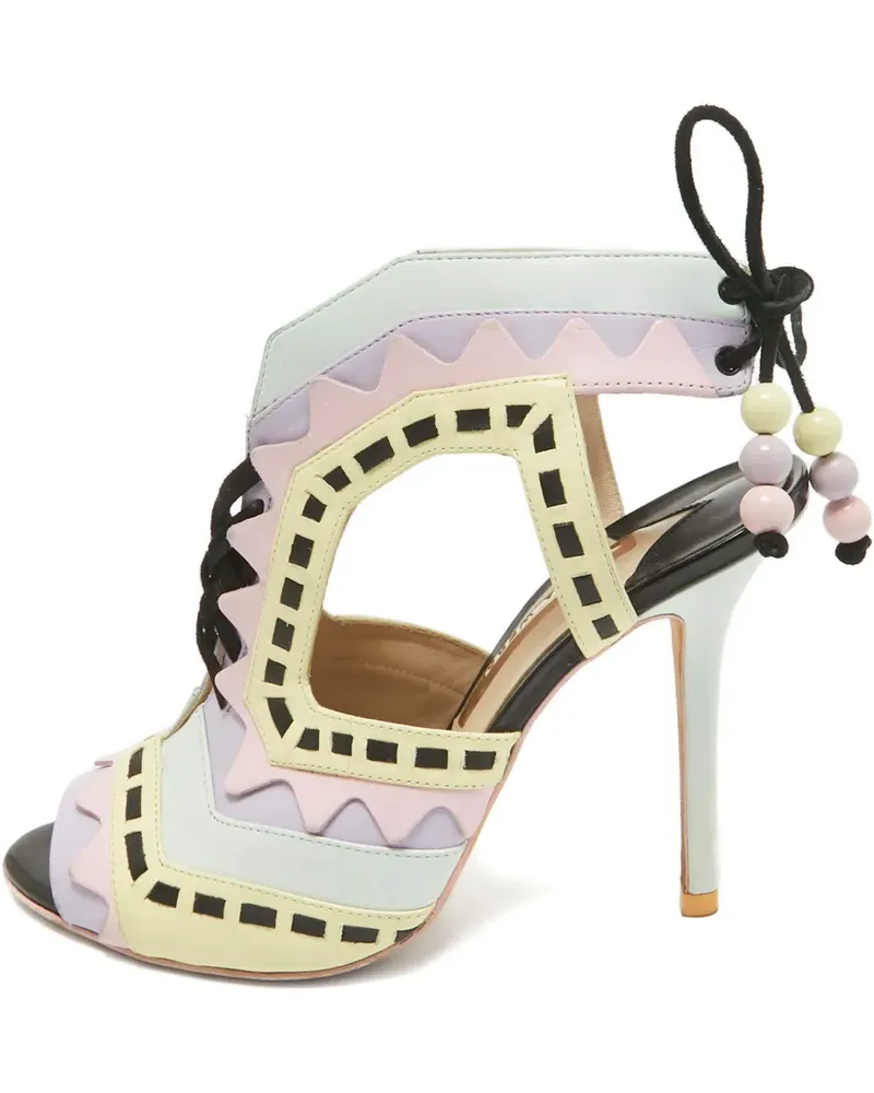Sophia Webster Geometrische Riko Sandalen mit Cut-Out 110mm - Grün Grün