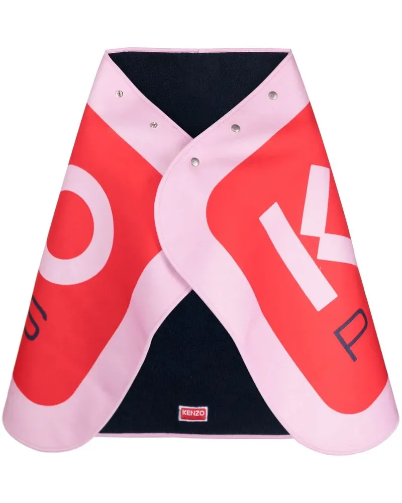 Kenzo Cape-Schal mit Logo-Print - Rosa Rosa