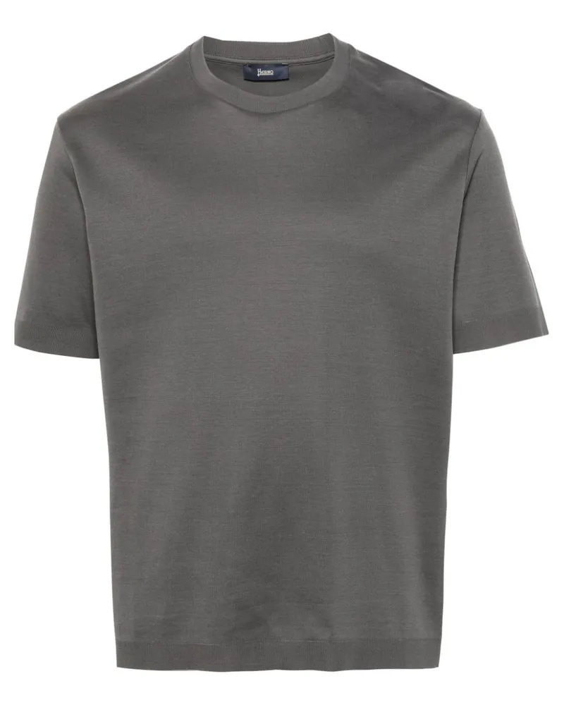 Herno T-Shirt mit Rundhalsausschnitt - Grau Grau
