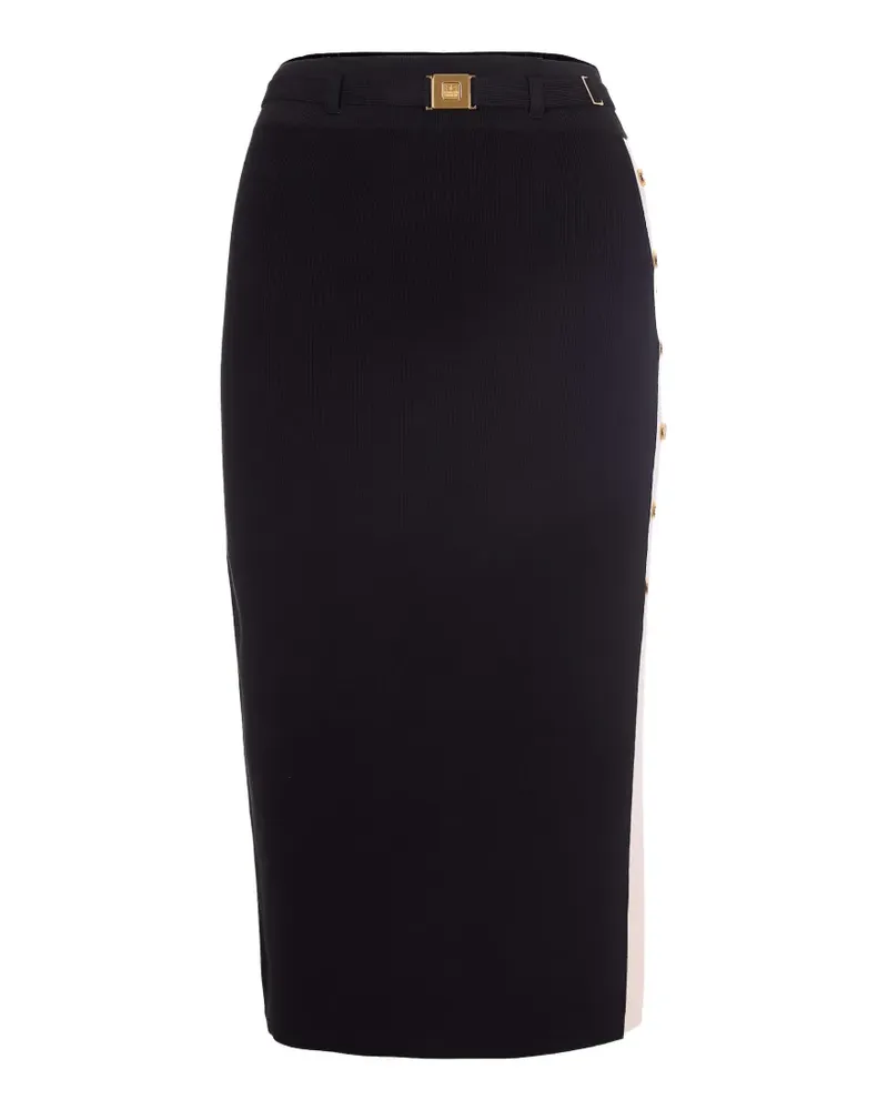 Elisabetta Franchi belted trim skirt - Schwarz Schwarz