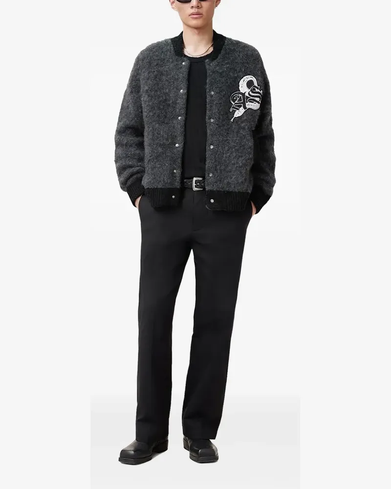 AllSaints Cardigan mit Schlangenstickerei - Grau Grau