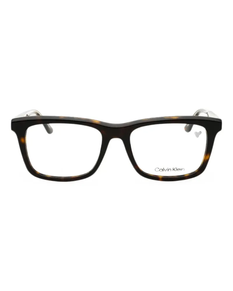 Calvin Klein Brille mit eckigem Gestell - Braun Braun