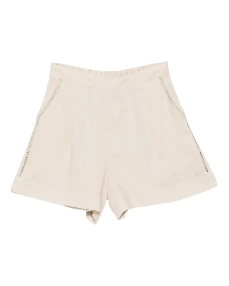 MC2 Saint Barth eyelet-detail mini shorts - Nude Nude
