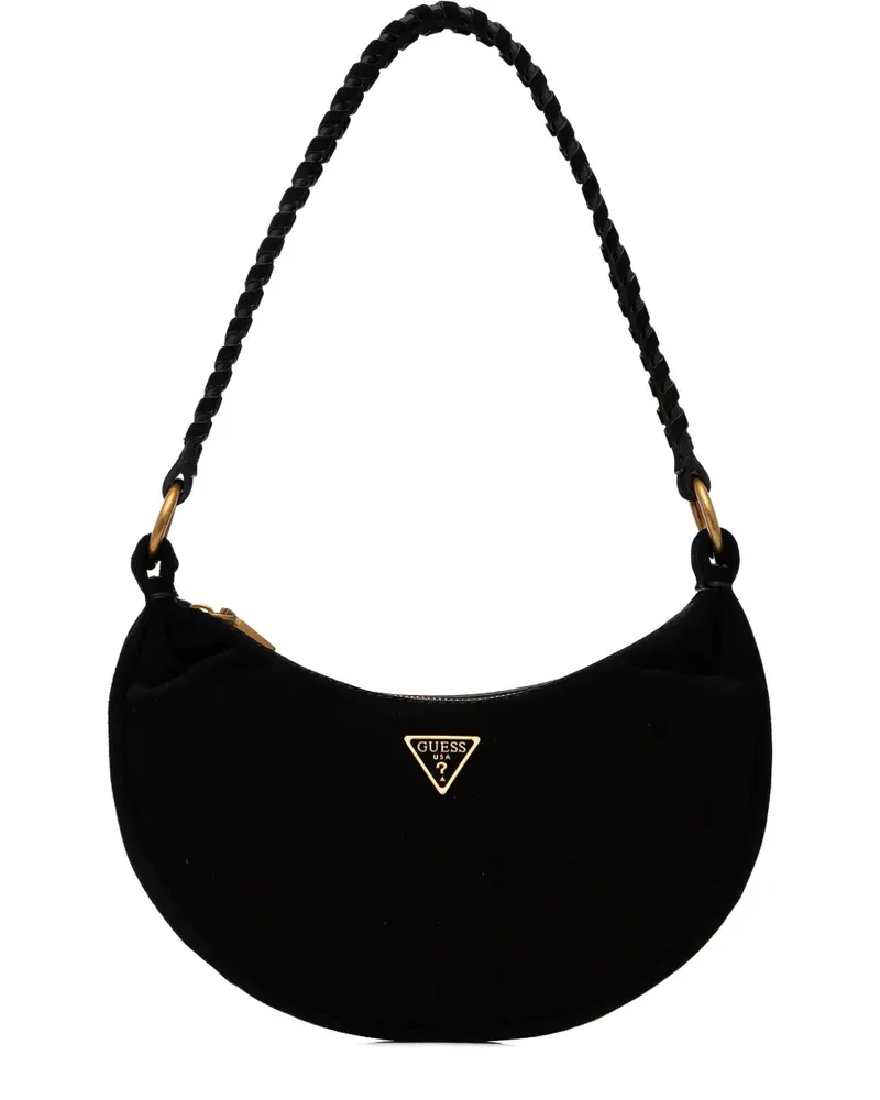 Guess mini Amita logo-plaque tote bag - Schwarz Schwarz