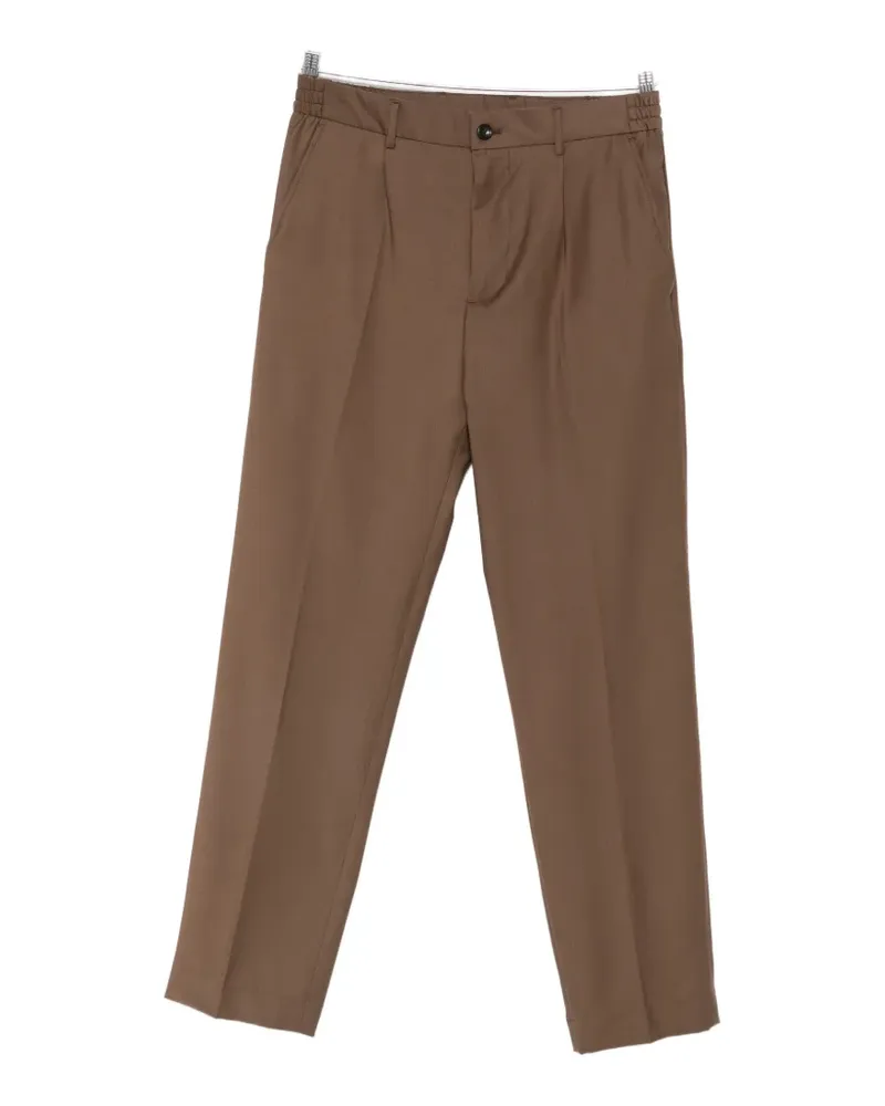 HOSIO pleated straight-leg trousers - Braun Braun