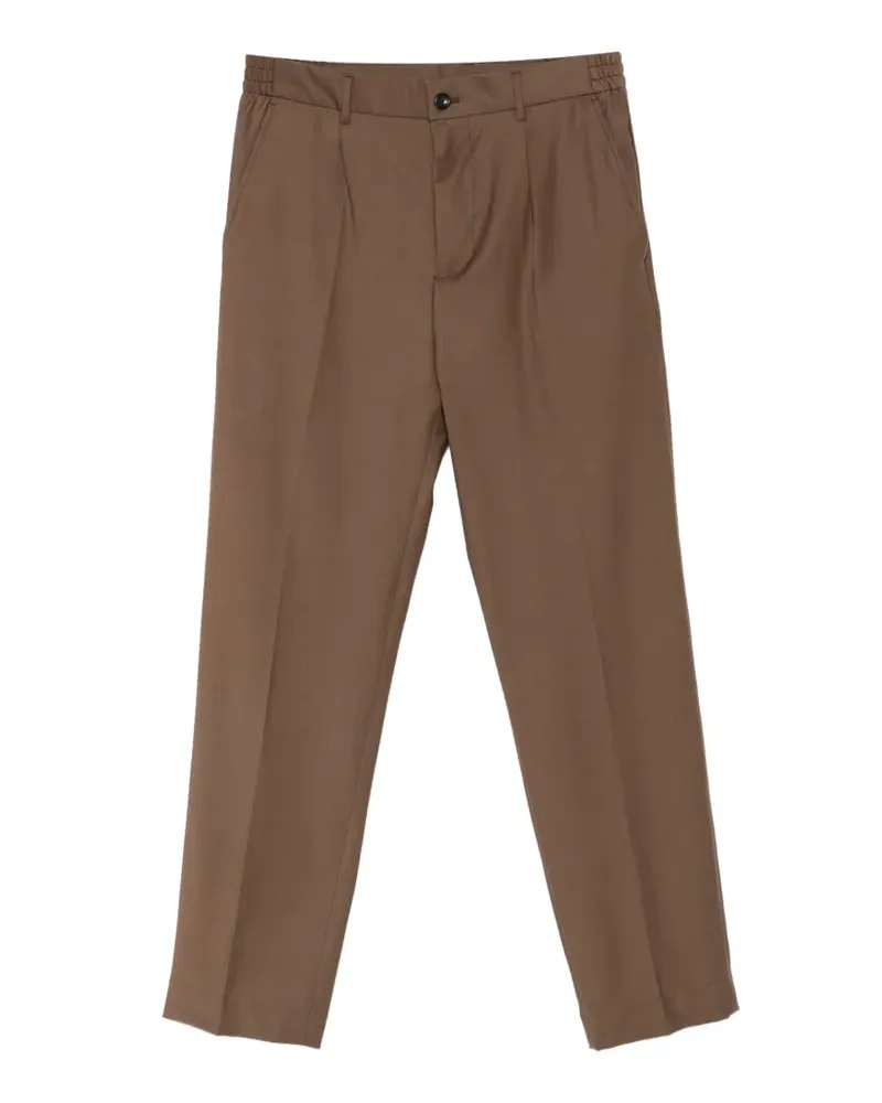 HOSIO pleated straight-leg trousers - Braun Braun