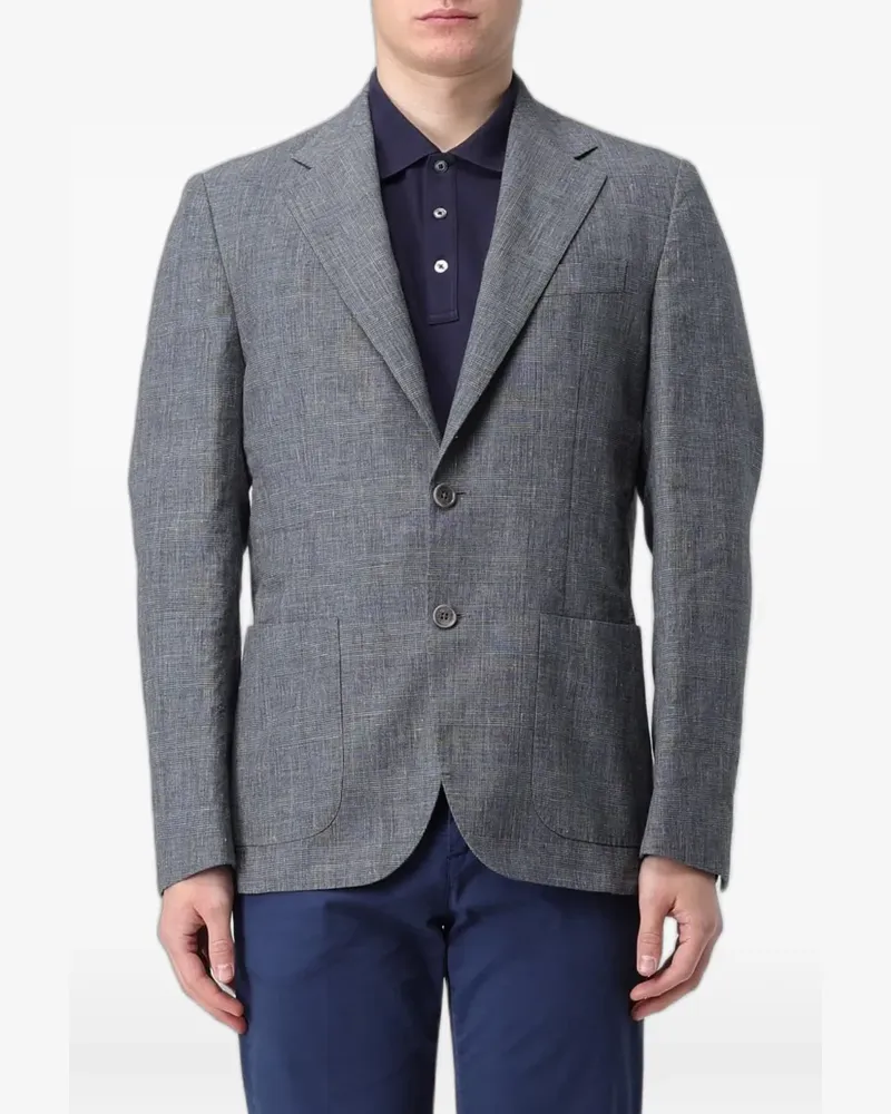 Fay checked single-breasted blazer - Grau Grau