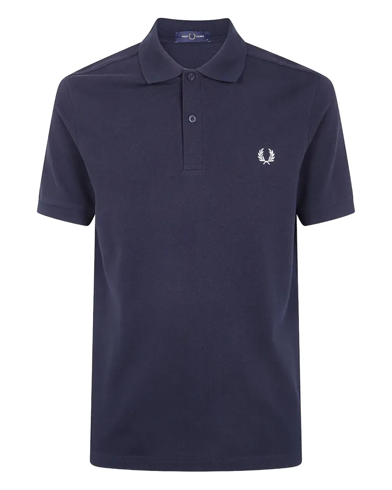 Fred Perry Poloshirt mit Lorbeerkranz-Stickerei - Blau Blau
