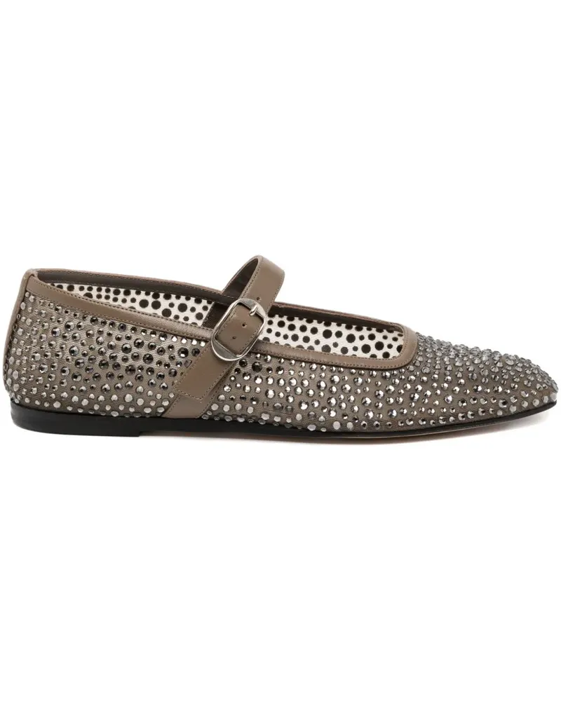 Le Monde Béryl crystal-embellished ballet flats - Braun Braun