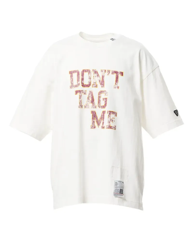 MIHARAYASUHIRO Don't Tag Me printed T-shirt - Weiß Weiß