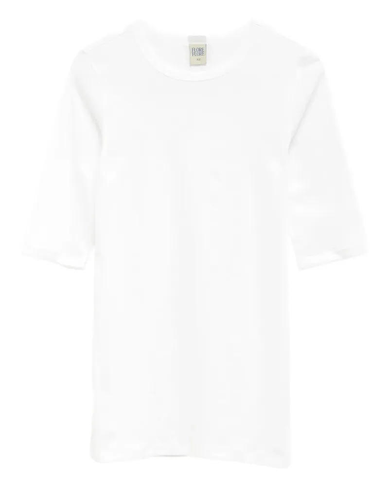 Flore Flore T-Shirt mit Dreiviertelärmeln - Weiß Weiß