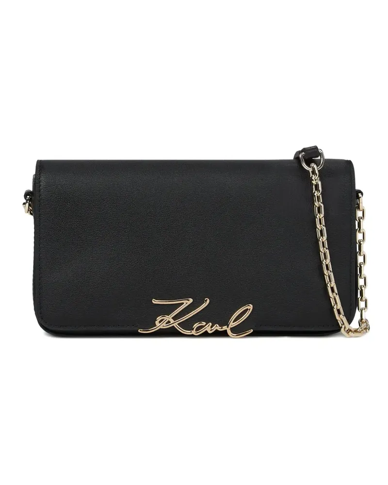 Karl Lagerfeld Mini-Tasche mit Kettenriemen - Schwarz Schwarz