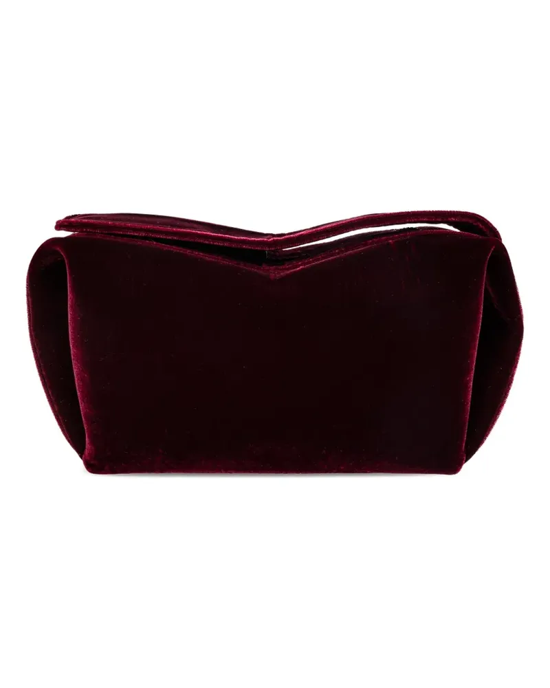 NEOUS Ara velvet-effect zip clutch Bag - Rot Rot