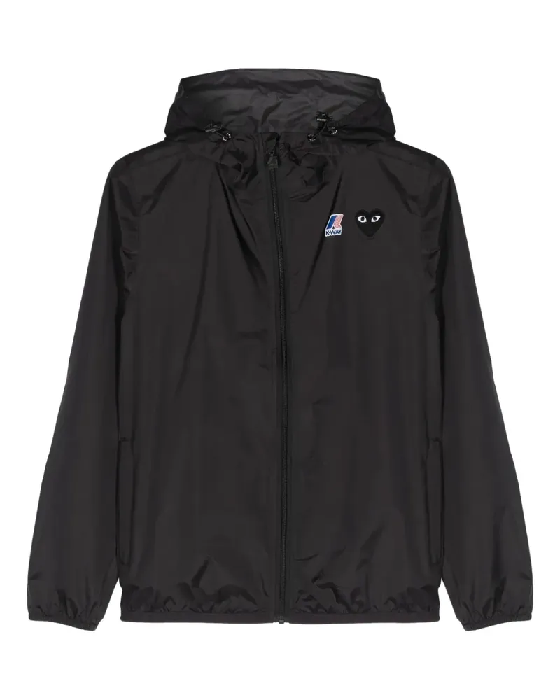 Comme des Garçons x K-Way Kapuzenjacke - Schwarz Schwarz