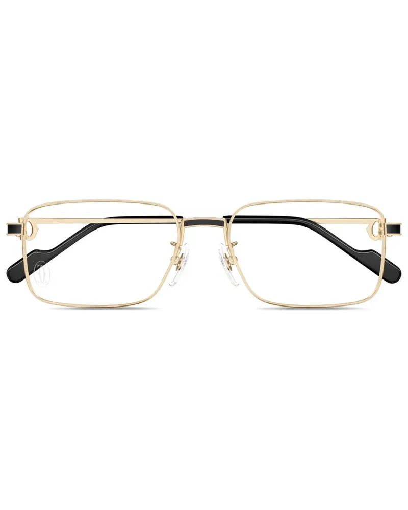 Cartier Brille mit geometrischem Gestell - Gold Gold