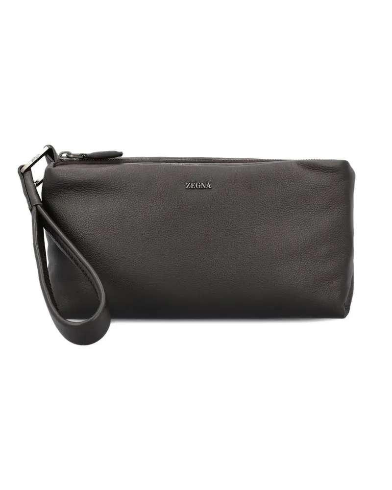 Ermenegildo Zegna Clutch mit Reißverschluss - Grau Grau